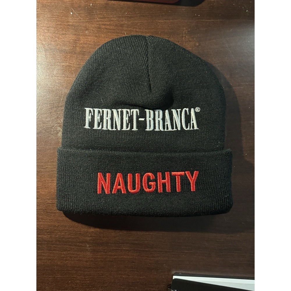 NEW Fernet Branca Naughty or Bitter Beanie Winter‎ Hat Fun